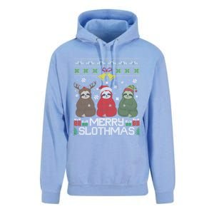 Merry Slothmas Ugly Christmas Sweater For Sloth Lovers Meaningful Gift Unisex Surf Hoodie