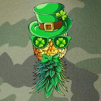 Mask Swinger Upside Down Pineapple Shamrock St Patrick's Day Legacy Tie Dye Trucker Hat