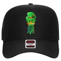 Mask Swinger Upside Down Pineapple Shamrock St Patrick's Day High Crown Mesh Back Trucker Hat