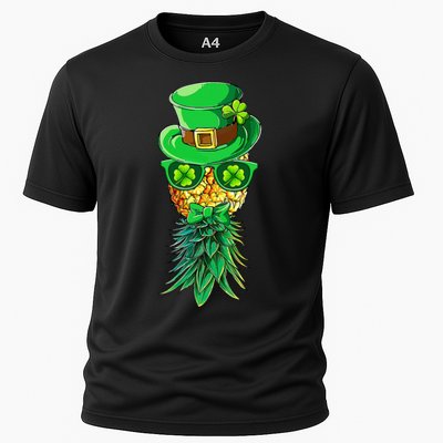 Mask Swinger Upside Down Pineapple Shamrock St Patrick's Day Performance Shirt
