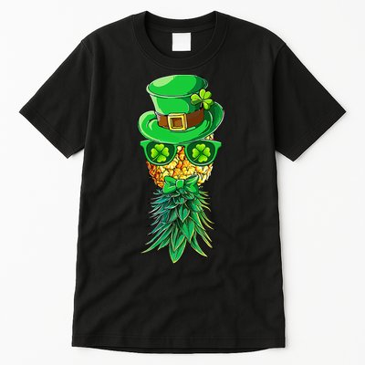 Mask Swinger Upside Down Pineapple Shamrock St Patrick's Day Tall T-Shirt