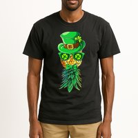 Mask Swinger Upside Down Pineapple Shamrock St Patrick's Day Tall T-Shirt