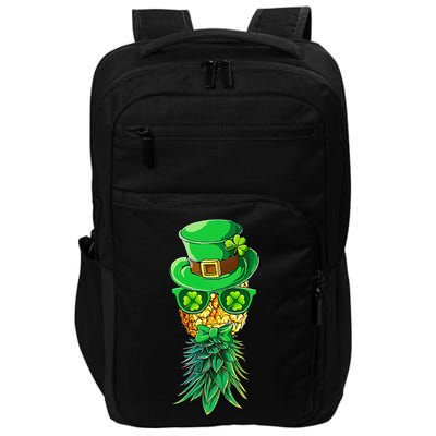 Mask Swinger Upside Down Pineapple Shamrock St Patrick's Day Impact Tech Backpack