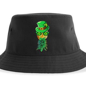 Mask Swinger Upside Down Pineapple Shamrock St Patrick's Day Sustainable Bucket Hat