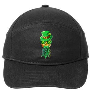 Mask Swinger Upside Down Pineapple Shamrock St Patrick's Day 7-Panel Snapback Hat