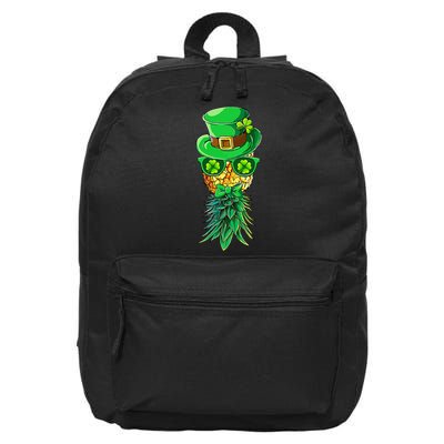 Mask Swinger Upside Down Pineapple Shamrock St Patrick's Day 16 in Basic Backpack