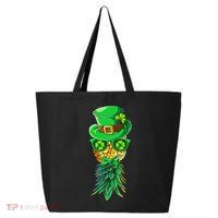 Mask Swinger Upside Down Pineapple Shamrock St Patrick's Day 25L Jumbo Tote