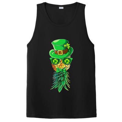 Mask Swinger Upside Down Pineapple Shamrock St Patrick's Day PosiCharge Competitor Tank