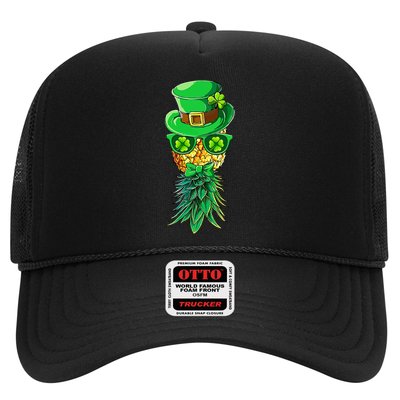 Mask Swinger Upside Down Pineapple Shamrock St Patrick's Day Trucker Hat