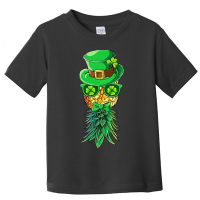 Mask Swinger Upside Down Pineapple Shamrock St Patrick's Day Toddler T-Shirt