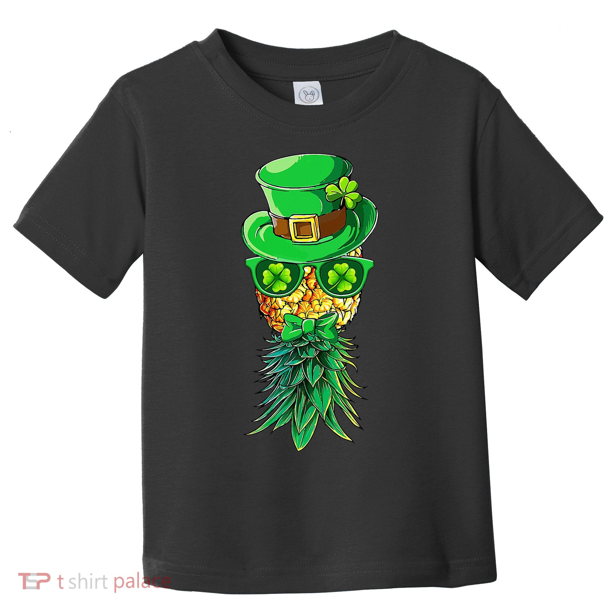 Mask Swinger Upside Down Pineapple Shamrock St Patrick's Day Toddler T-Shirt