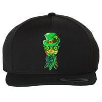 Mask Swinger Upside Down Pineapple Shamrock St Patrick's Day Wool Snapback Cap