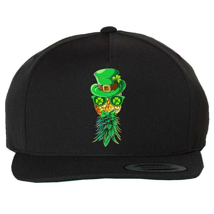 Mask Swinger Upside Down Pineapple Shamrock St Patrick's Day Wool Snapback Cap