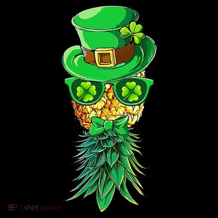 Mask Swinger Upside Down Pineapple Shamrock St Patrick's Day Wool Snapback Cap