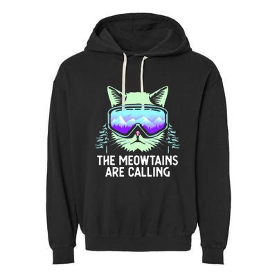 Mountain Skier's Ultimate Snowboard Garment-Dyed Fleece Hoodie