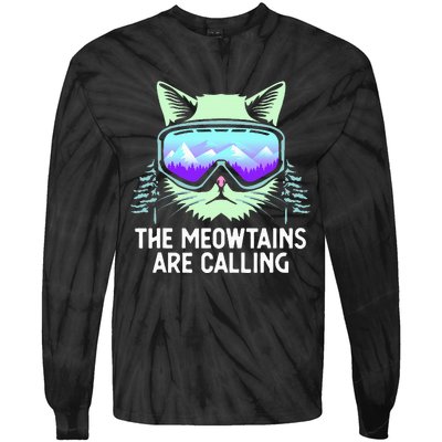 Mountain Skier's Ultimate Snowboard Tie-Dye Long Sleeve Shirt