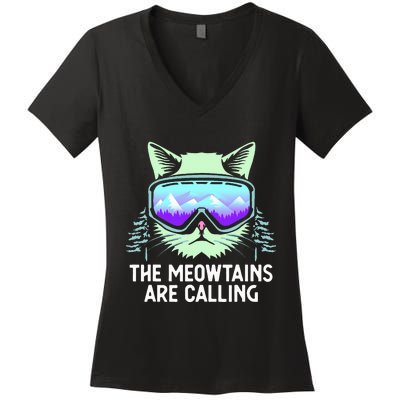 Mountain Skier's Ultimate Snowboard Women's V-Neck T-Shirt