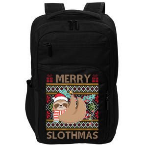 Merry Slothmas Ugly Christmas Merry Slothmas Slo Ho Ho Cool Gift Impact Tech Backpack