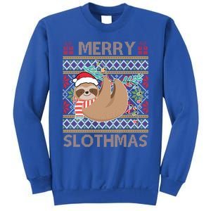 Merry Slothmas Ugly Christmas Merry Slothmas Slo Ho Ho Cool Gift Sweatshirt