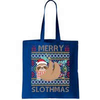 Merry Slothmas Ugly Christmas Merry Slothmas Slo Ho Ho Cool Gift Tote Bag