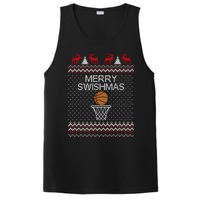 Merry Swishmas Ugly Christmas Funny Basketball Christmas PosiCharge Competitor Tank