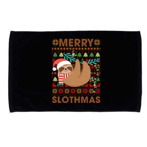 Merry Slothmas Ugly Sloths Christmas Gift Microfiber Hand Towel