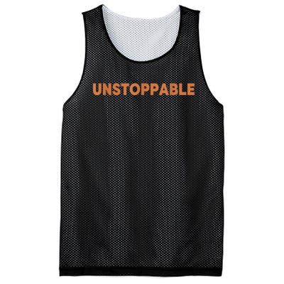 Motivational Saying Unstoppable Mesh Reversible Basketball Jersey Tank