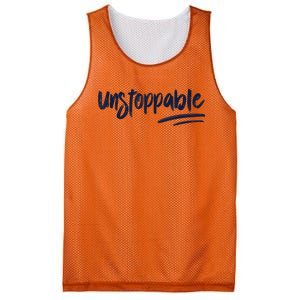 Motivational Saying Unstoppable Mesh Reversible Basketball Jersey Tank