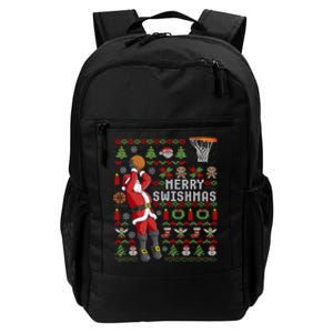 Merry Swishmas Ugly Christmas Basketball Christmas Daily Commute Backpack