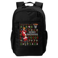 Merry Swishmas Ugly Christmas Basketball Christmas Daily Commute Backpack