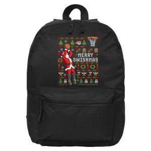 Merry Swishmas Ugly Christmas Basketball Christmas 16 in Basic Backpack