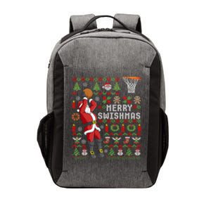 Merry Swishmas Ugly Christmas Basketball Christmas Vector Backpack