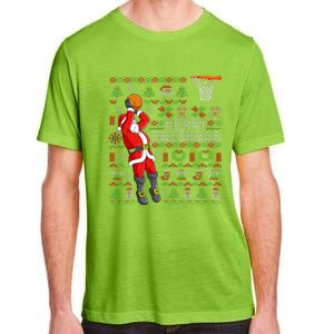 Merry Swishmas Ugly Christmas Basketball Christmas Adult ChromaSoft Performance T-Shirt