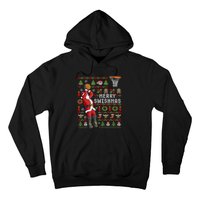 Merry Swishmas Ugly Christmas Basketball Christmas Hoodie