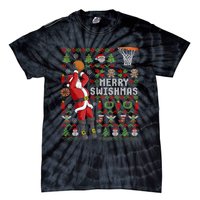 Merry Swishmas Ugly Christmas Basketball Christmas Tie-Dye T-Shirt