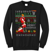 Merry Swishmas Ugly Christmas Basketball Christmas Sweatshirt