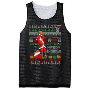 Merry Swishmas Ugly Christmas Basketball Christmas Mesh Reversible Basketball Jersey Tank