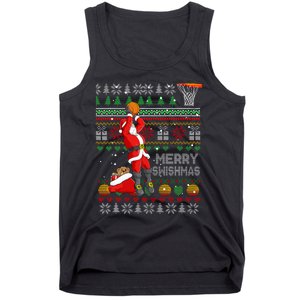 Merry Swishmas Ugly Christmas Basketball Christmas Tank Top