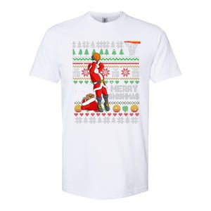 Merry Swishmas Ugly Christmas Basketball Christmas Softstyle CVC T-Shirt