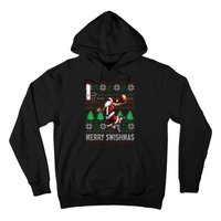 Merry Swishmas Ugly Christmas Basketball Christmas Hoodie