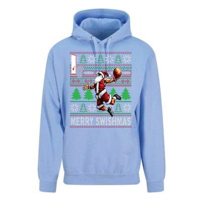 Merry Swishmas Ugly Christmas Basketball Christmas Unisex Surf Hoodie