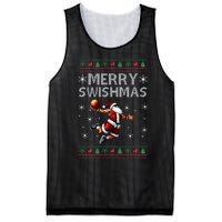 Merry Swishmas Ugly Christmas Basketball Christmas Mesh Reversible Basketball Jersey Tank