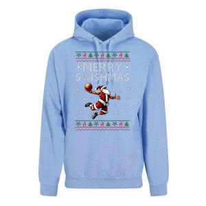 Merry Swishmas Ugly Christmas Basketball Christmas Unisex Surf Hoodie