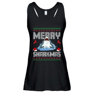 Merry Sharkmas Ugly Christmas Sweater Xmas Ladies Essential Flowy Tank