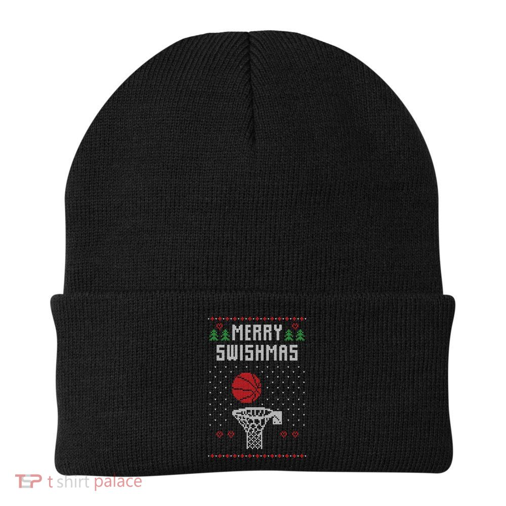 Merry Swishmas Ugly Christmas Beanie
