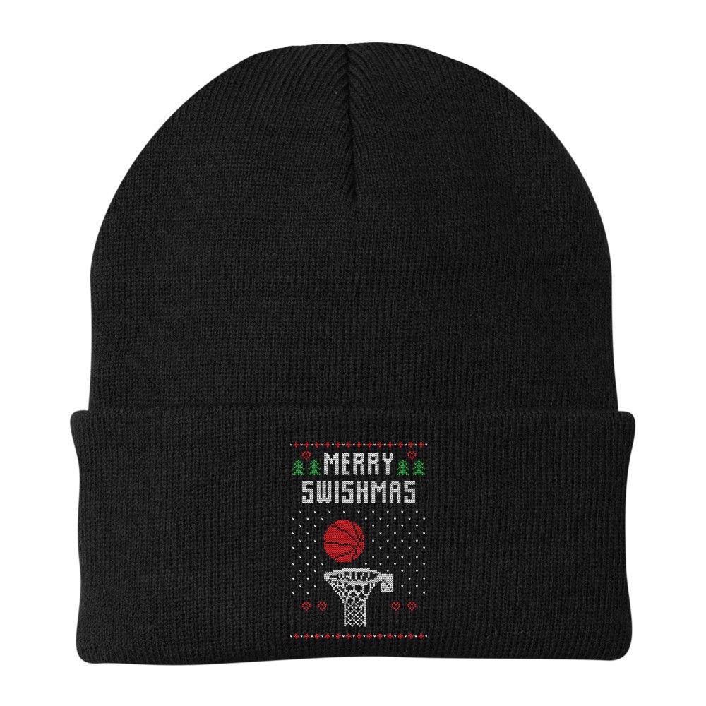 Merry Swishmas Ugly Christmas Beanie