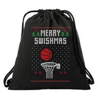 Merry Swishmas Ugly Christmas Drawstring Bag