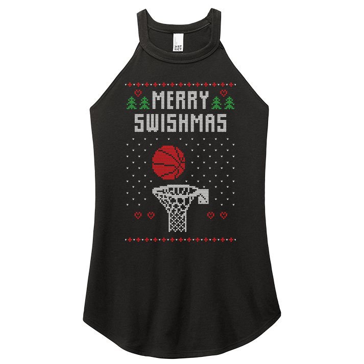 Merry Swishmas Ugly Christmas Women's Perfect Tri Rocker Tank