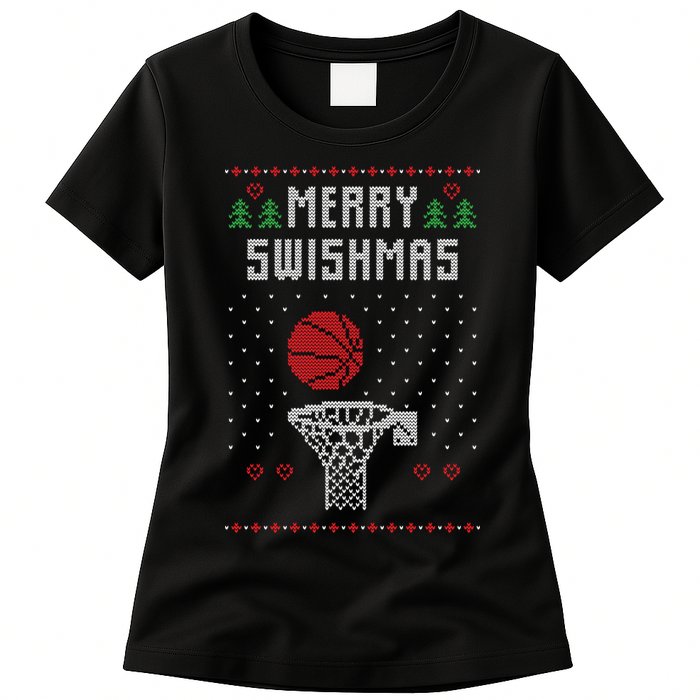 Merry Swishmas Ugly Christmas Womens T-Shirt