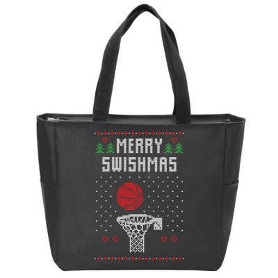 Merry Swishmas Ugly Christmas Zip Tote Bag
